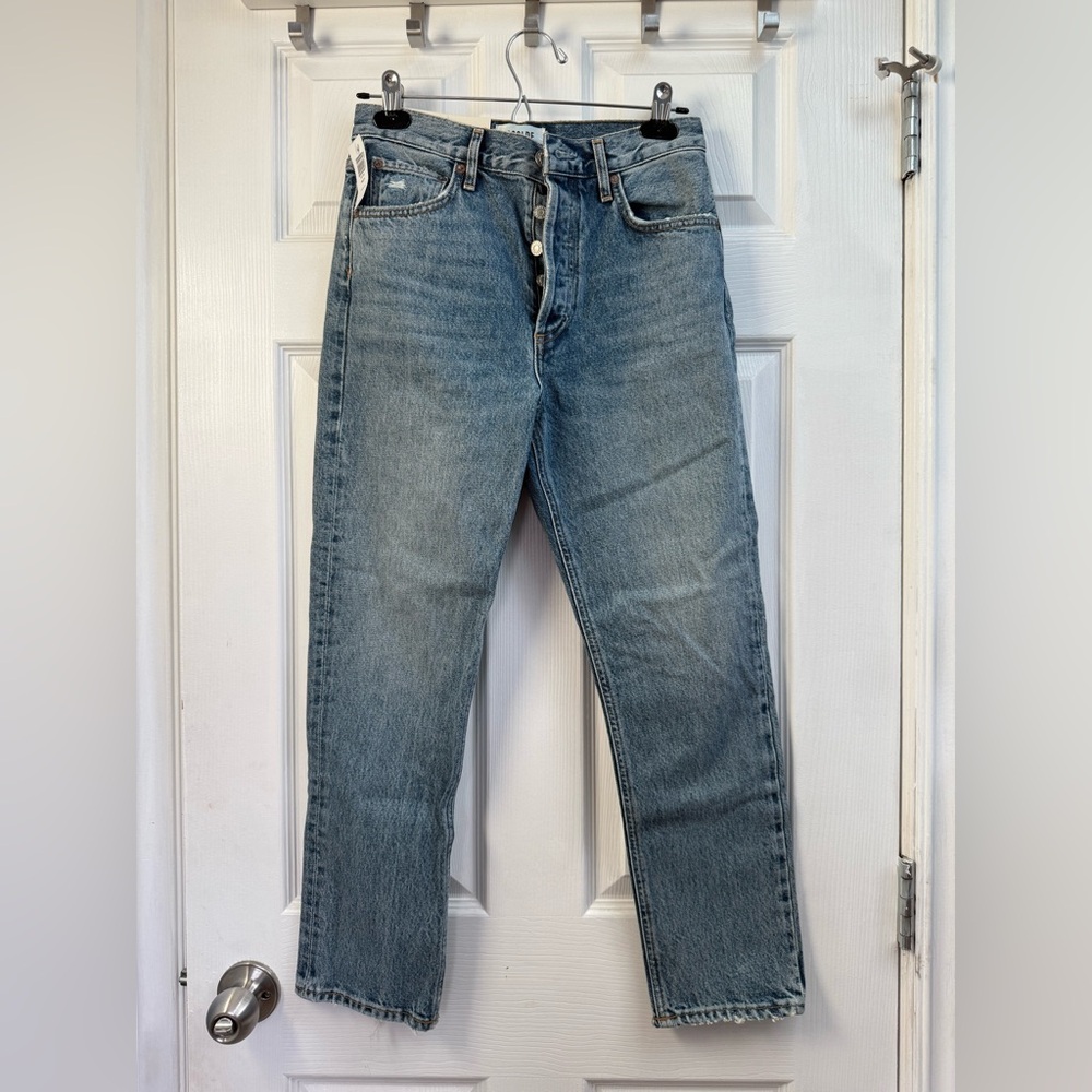 AGOLDE Riley High-Rise Straight Cropped Jeans - Aritzia (Size 26)